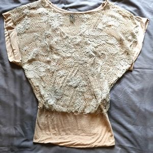 LACE Cap-Sleeve with Cami, Womens Blouse